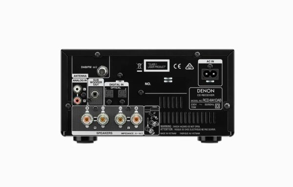 Denon RCD-M41DAB - Mini-HiFi-System Silber CD Bluetooth DAB+ ohne Lautsprecher – Bild 2