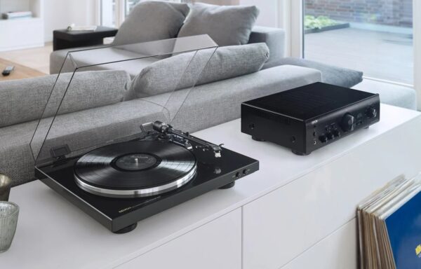 Denon DP-300F sw Plattenspieler Vollautomat AUX inkl. Tonabnehmer – Bild 3