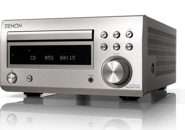 Denon RCD-M41DAB - Mini-HiFi-System Silber CD Bluetooth DAB+ ohne Lautsprecher