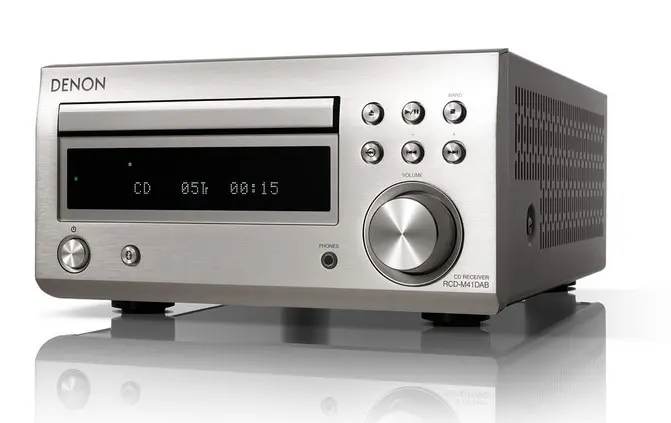 Denon RCD-M41DAB - Mini-HiFi-System Silber CD Bluetooth DAB+ ohne Lautsprecher