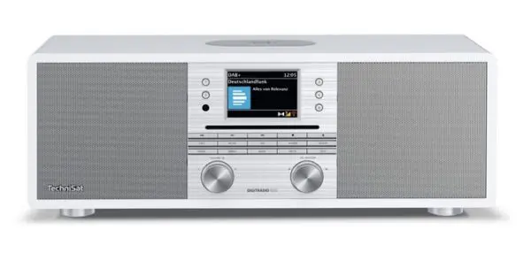TechniSat DigitRadio 650 weiss/silber DAB+/ UKW/Internetradio m. CD-Player u. Bluetooth 0001/3980