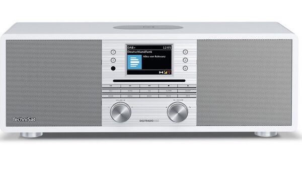 TechniSat DigitRadio 650 weiss/silber DAB+/ UKW/Internetradio m. CD-Player u. Bluetooth 0001/3980