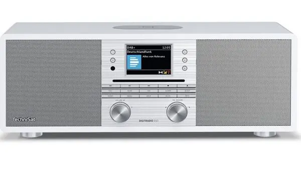 TechniSat DigitRadio 650 weiss/silber DAB+/ UKW/Internetradio m. CD-Player u. Bluetooth 0001/3980