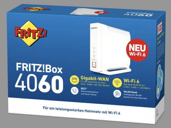 AVM FRITZ!Box 4060 High-End WLAN m.Triband-Wi-Fi6 Router 20002931