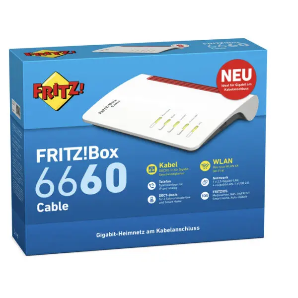AVM FRITZ!Box 6660 Cable Wi-Fi 6660 2,5-Gigabit-LAN