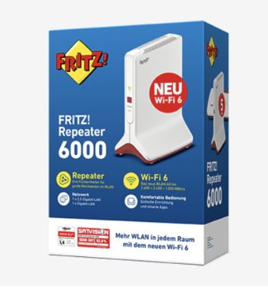 AVM FRITZ!Repeater 6000 High-End Wi-Fi 6 im gesamten Heimnetz 20002908
