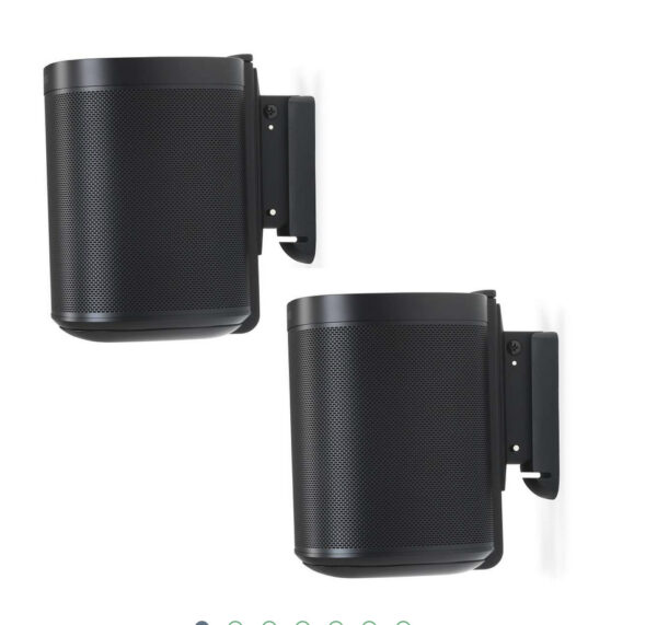 Flexson FLXS1WM2021 2x Wandhalter für Sonos One, OneSL oder Play:1 Schwarz