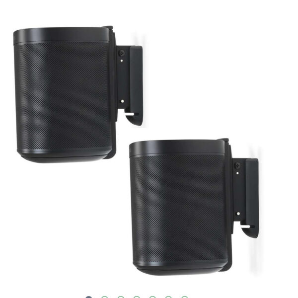 Flexson FLXS1WM2021 2x Wandhalter für Sonos One, OneSL oder Play:1 Schwarz