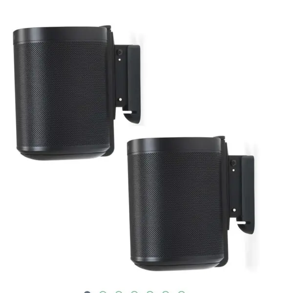 Flexson FLXS1WM2021 2x Wandhalter für Sonos One, OneSL oder Play:1 Schwarz
