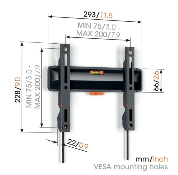 Vogels TVM 3205 Flache TV-Wandhalterung – Bild 3