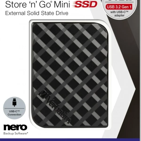 Verbatim SSD externe Festplatte 512GB USB 3.2 Typ A-C