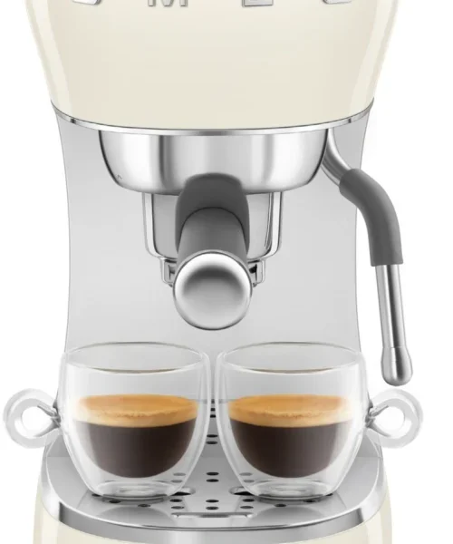 SMEG ECF02CREU Espresso-Kaffeemaschine creme Dampffunktion 15bar