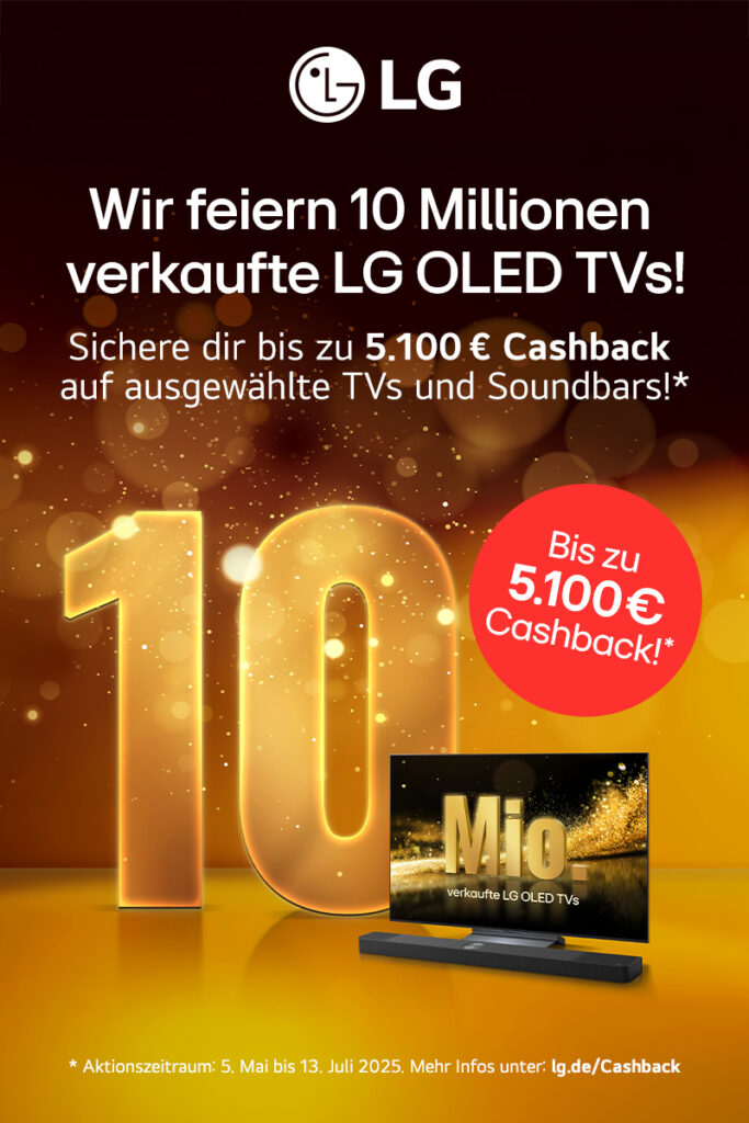 LG Cashback Aktion „10 Mio. OLED TVs“ vom 05.05.2025 bis 13.07.2025 Atlas Vision Store