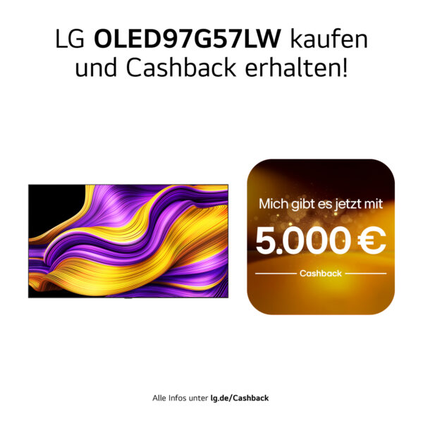 LG OLED97G57LW (2025) - 97 Zoll OLED evo AI 4K Ultra HD α11 Gen2 4K AI Prozessor