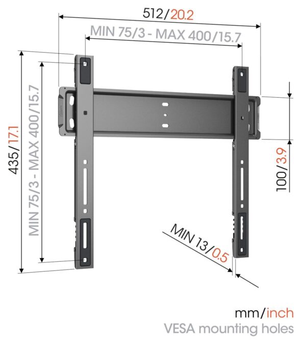 Vogels TVM 5505 – Flache TV-Wandhalterung für 32–77 Zoll – Bild 4