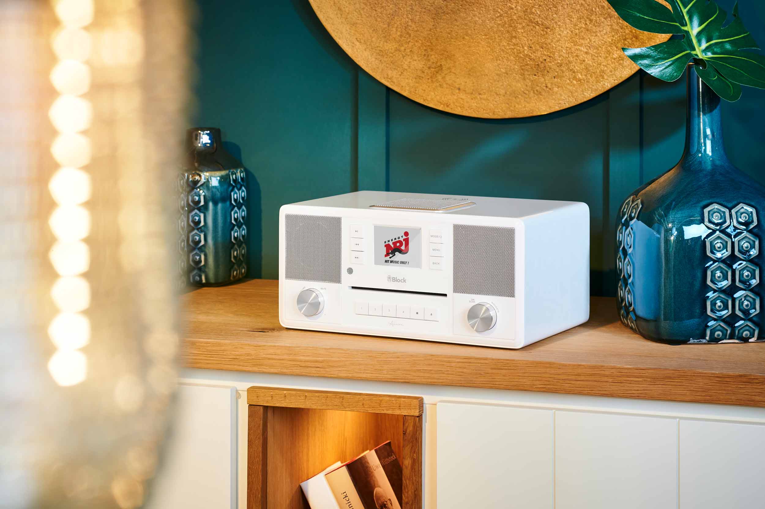 Audioblock AURORA – Hochglanz Weiß