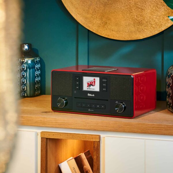 Audioblock AURORA – Hochglanz Rot