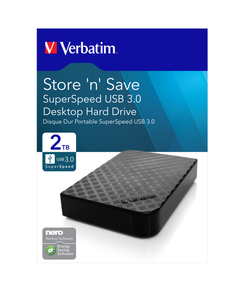 Verbatim Store ’n’ Save 2 TB 47683 – Originalverpackung