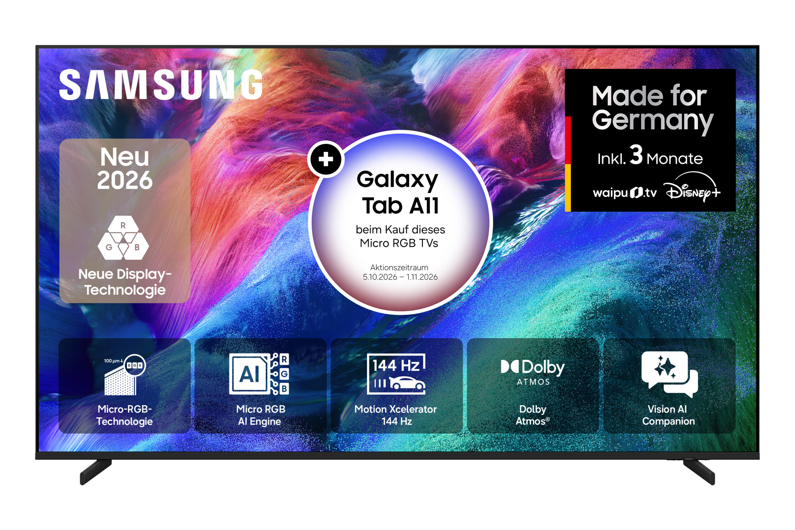 Samsung GMR65R85HAUXZG – 65 Zoll Micro RGB R85H 4K Vision AI Smart TV (2026)